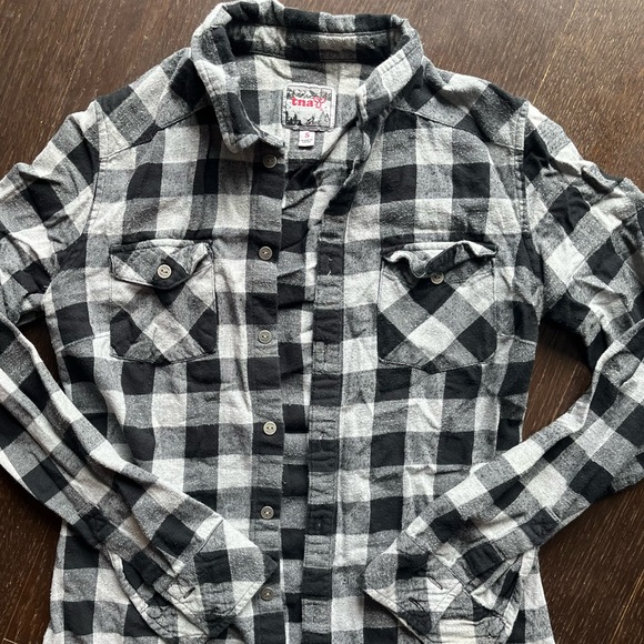 TNA Plaid Long Sleeve Flannel Small - Picture 3 of 3